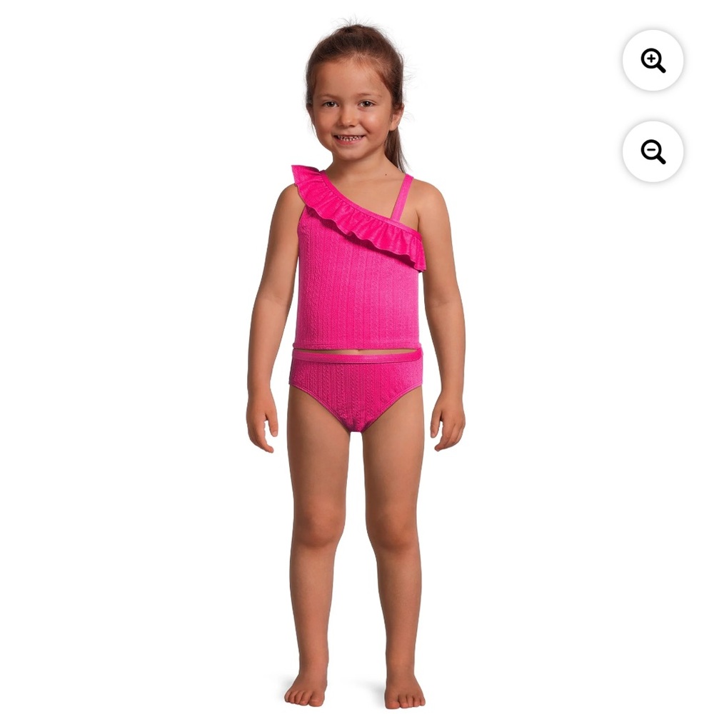 4/$20 Pink Asymmetrical Swimsuit